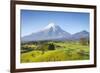 Picturesque Mount Taranaki (Egmont) and Rural Landscape, Taranaki, North Island, New Zealand-Doug Pearson-Framed Photographic Print