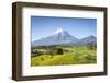 Picturesque Mount Taranaki (Egmont) and Rural Landscape, Taranaki, North Island, New Zealand-Doug Pearson-Framed Photographic Print