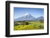 Picturesque Mount Taranaki (Egmont) and Rural Landscape, Taranaki, North Island, New Zealand-Doug Pearson-Framed Photographic Print