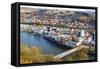 Picturesque Panorama of Passau. Germany-plotnikov-Framed Stretched Canvas