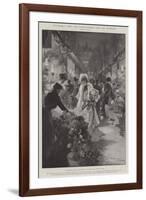 Picturesque Paris, the Flower Market Near the Madeleine-G.S. Amato-Framed Giclee Print