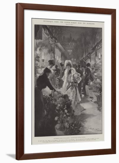 Picturesque Paris, the Flower Market Near the Madeleine-G.S. Amato-Framed Giclee Print