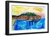 Picturesque Portofino Harbour in Ligure Italy-Markus Bleichner-Framed Art Print