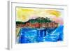 Picturesque Portofino Harbour in Ligure Italy-Markus Bleichner-Framed Art Print