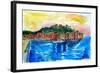 Picturesque Portofino Harbour in Ligure Italy-Markus Bleichner-Framed Art Print