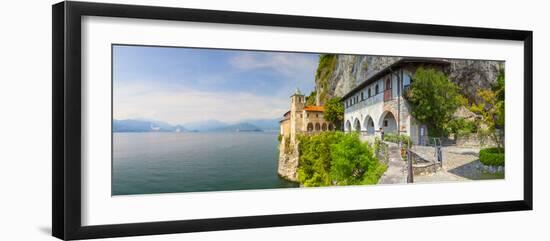 Picturesque Santa Caterina Del Sasso Hermitage, Lake Maggiore, Piedmont, Italy-Doug Pearson-Framed Premium Photographic Print