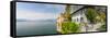 Picturesque Santa Caterina Del Sasso Hermitage, Lake Maggiore, Piedmont, Italy-Doug Pearson-Framed Stretched Canvas