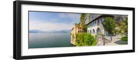 Picturesque Santa Caterina Del Sasso Hermitage, Lake Maggiore, Piedmont, Italy-Doug Pearson-Framed Photographic Print