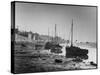 Picturesque Scene Showing Boats Reflected in the Water Next to the Mudflats of the Thames Estuary-null-Stretched Canvas