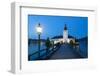 Picturesque Schloss Ort Illuminated at Dusk, Lake Traunsee, Gmunden-Doug Pearson-Framed Photographic Print