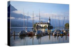 Picturesque Schloss Ort, Lake Traunsee, Gmunden, Salzkammergut, Upper Austria, Austria, Europe-Doug Pearson-Stretched Canvas