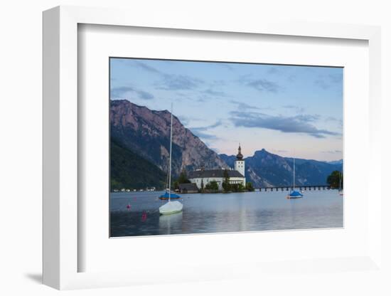 Picturesque Schloss Ort, Lake Traunsee, Gmunden, Salzkammergut, Upper Austria, Austria, Europe-Doug Pearson-Framed Photographic Print