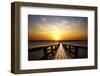 Picturesque Seascape with Bridge in the Foreground.-plotnikov-Framed Photographic Print