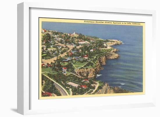 Picturesque Shoreline, La Jolla, California-null-Framed Art Print