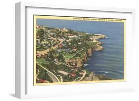 Picturesque Shoreline, La Jolla, California-null-Framed Art Print