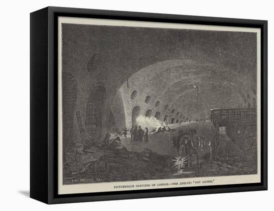 Picturesque Sketches of London, the Adelphi Dry Arches-John Wykeham Archer-Framed Stretched Canvas