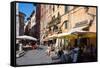 Picturesque Street in Lucca, Tuscany, Italy, Europe-Peter Groenendijk-Framed Stretched Canvas