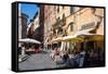 Picturesque Street in Lucca, Tuscany, Italy, Europe-Peter Groenendijk-Framed Stretched Canvas