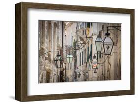 Picturesque Street in the Stari Grad (Old Town), Dubrovnik, Dalmatia, Croatia-Doug Pearson-Framed Photographic Print