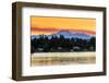 Picturesque sunset view over the Olympic Peninsula mountains, Bremerton, Kitsap Peninsula, Washingt-Stefano Politi Markovina-Framed Photographic Print
