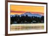 Picturesque sunset view over the Olympic Peninsula mountains, Bremerton, Kitsap Peninsula, Washingt-Stefano Politi Markovina-Framed Photographic Print