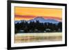 Picturesque sunset view over the Olympic Peninsula mountains, Bremerton, Kitsap Peninsula, Washingt-Stefano Politi Markovina-Framed Photographic Print