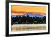 Picturesque sunset view over the Olympic Peninsula mountains, Bremerton, Kitsap Peninsula, Washingt-Stefano Politi Markovina-Framed Photographic Print