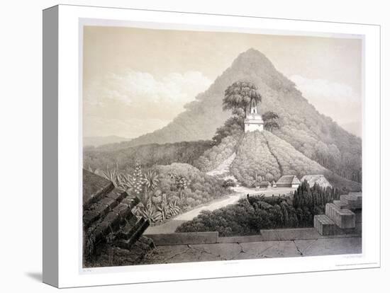 Picturesque View at the Temple of the Cross, Palenque, Plate 20 from "Ancient Monuments of Mexico"-Johann Friedrich Maximilian Von Waldeck-Stretched Canvas