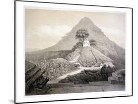 Picturesque View at the Temple of the Cross, Palenque, Plate 20 from "Ancient Monuments of Mexico"-Johann Friedrich Maximilian Von Waldeck-Mounted Giclee Print