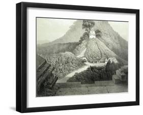 Picturesque View at the Temple of the Cross, Palenque, Plate 20 from "Ancient Monuments of Mexico"-Johann Friedrich Maximilian Von Waldeck-Framed Giclee Print