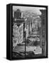 Picturesque View of Cable Car Coming Up the Hill in Light Auto Traffic-Andreas Feininger-Framed Stretched Canvas