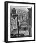 Picturesque View of Cable Car Coming Up the Hill in Light Auto Traffic-Andreas Feininger-Framed Photographic Print