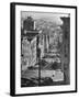 Picturesque View of Cable Car Coming Up the Hill in Light Auto Traffic-Andreas Feininger-Framed Photographic Print