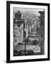 Picturesque View of Cable Car Coming Up the Hill in Light Auto Traffic-Andreas Feininger-Framed Photographic Print