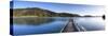 Picturesque Wharf in the Idyllic Kenepuru Sound, Marlborough Sounds, South Island, New Zealand-Doug Pearson-Stretched Canvas