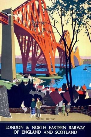 "Forth Bridge" Vintage Travel Poster, London & North Eastern Railway of England & Scotland