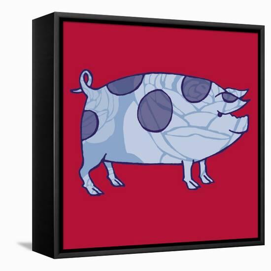 Piddle Valley Pig, 2005-Sarah Hough-Framed Stretched Canvas