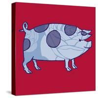 Piddle Valley Pig, 2005-Sarah Hough-Stretched Canvas