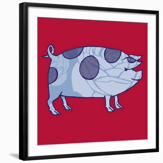 Piddle Valley Pig, 2005-Sarah Hough-Framed Giclee Print