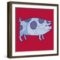 Piddle Valley Pig, 2005-Sarah Hough-Framed Giclee Print