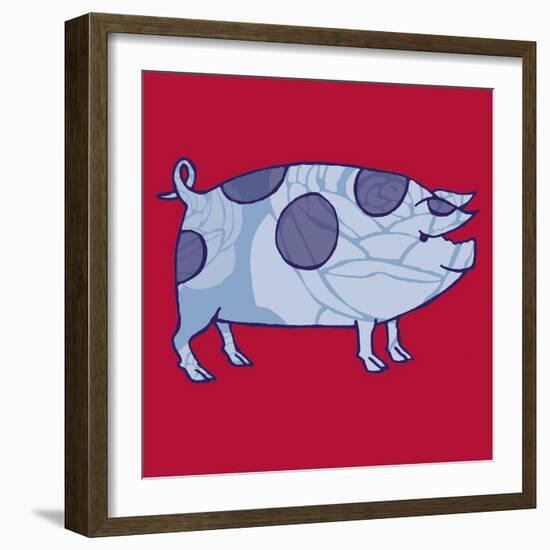Piddle Valley Pig, 2005-Sarah Hough-Framed Giclee Print
