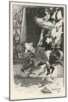 Piebald (Black and White) Circus Horse Carrying an Equestrienne-G. Smetham-jones-Mounted Art Print