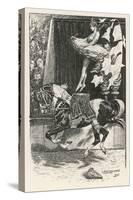 Piebald (Black and White) Circus Horse Carrying an Equestrienne-G. Smetham-jones-Stretched Canvas