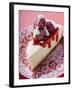 Piece of Cheesecake with Raspberries and Cream-null-Framed Photographic Print