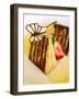 Piece of Japanese Chocolate Cake with Butterfly-Steven Morris-Framed Photographic Print