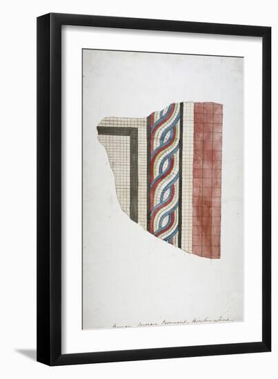 Piece of Roman Mosaic Found in Birchin Lane, City of London, 1786-null-Framed Giclee Print