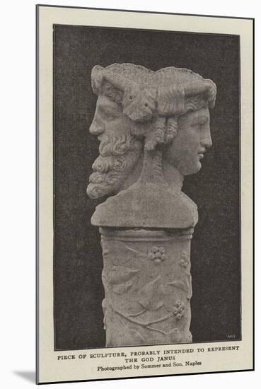 Piece of Sculpture, Probably Intended to Represent the God Janus-null-Mounted Giclee Print