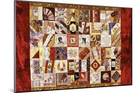 Pieced and Appliqued Contained Crazy Quilt, American, Late 19th Century-null-Mounted Giclee Print