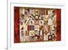 Pieced and Appliqued Contained Crazy Quilt, American, Late 19th Century-null-Framed Giclee Print