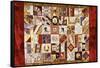 Pieced and Appliqued Contained Crazy Quilt, American, Late 19th Century-null-Framed Stretched Canvas